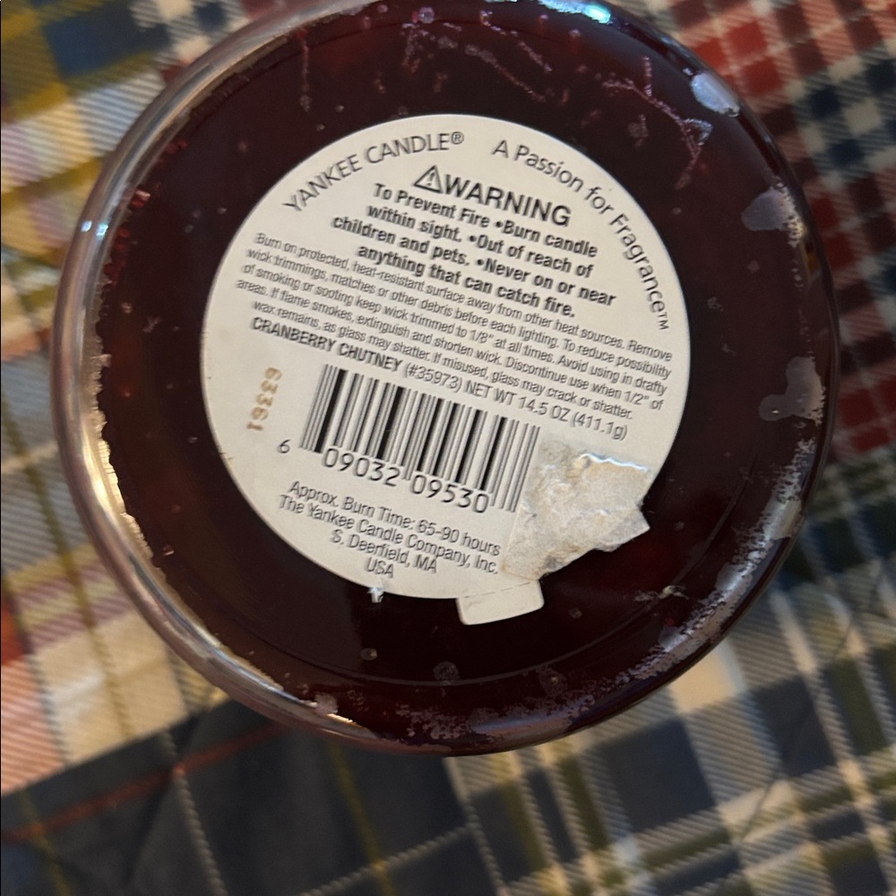 Yankee Candle Cranberry Chutney medium jar - Picture 3 of 3